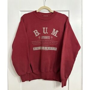 Vintage 1992 B.U.M.‎ Equipment Spell Out Crewneck Sweatshirt Size Small